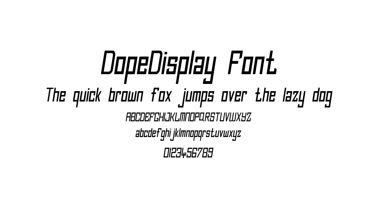 DopeDisplay Font font preview