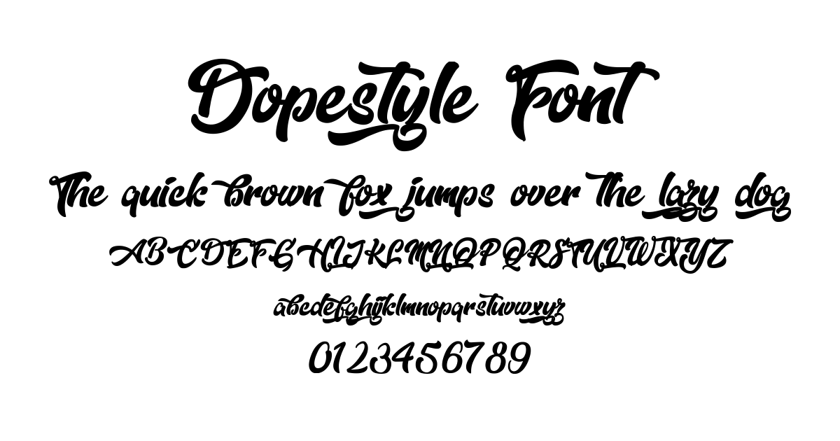 Dopestyle Font font preview