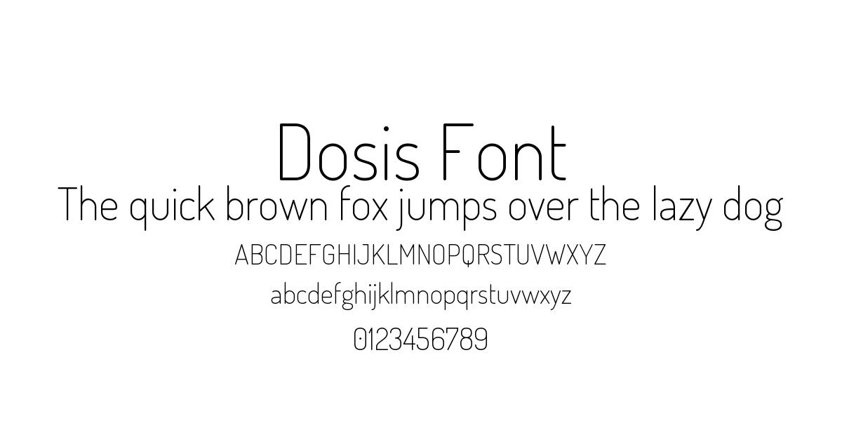 Dosis Font preview