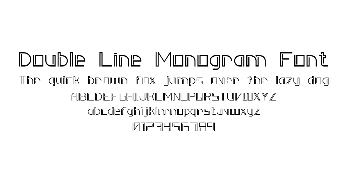 Double Line Monogram Font font preview