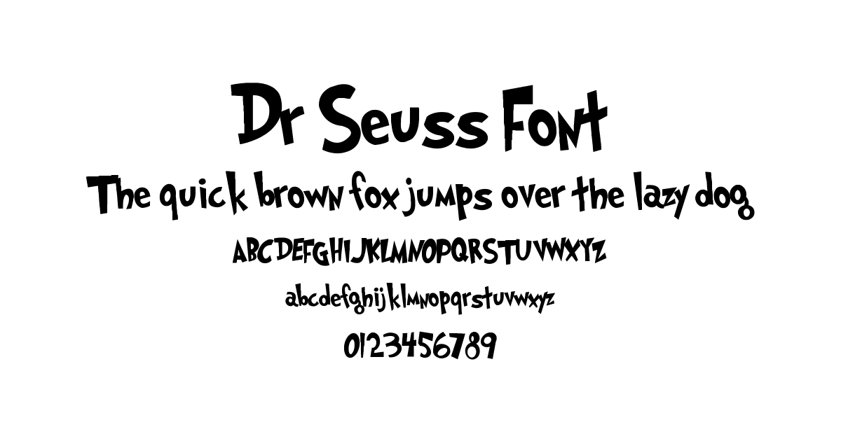 Dr Seuss Font preview