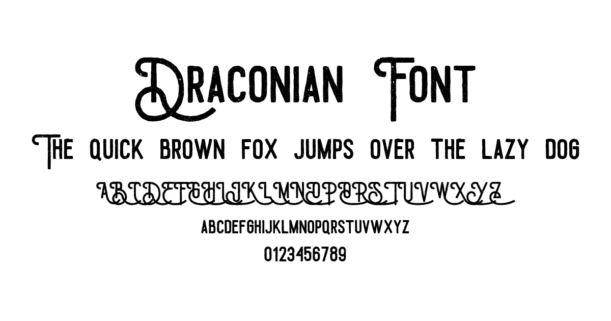 Draconian Font preview