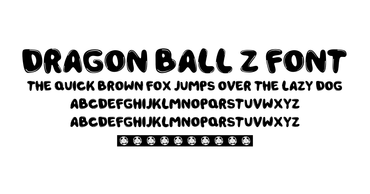 Dragon Ball Z Font preview