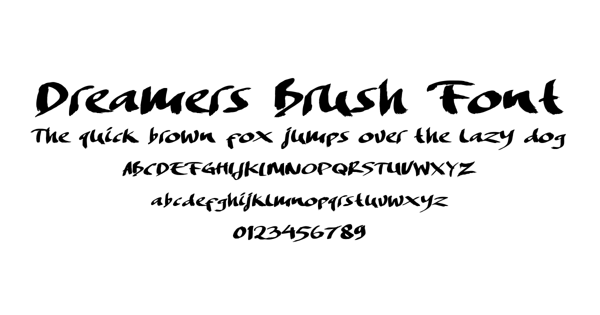 Dreamers Brush Font font preview
