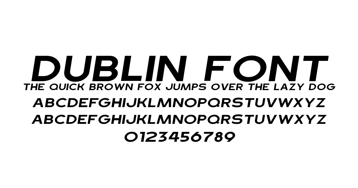 Dublin Font preview