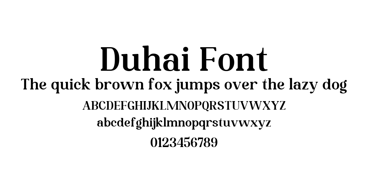 Duhai Font preview