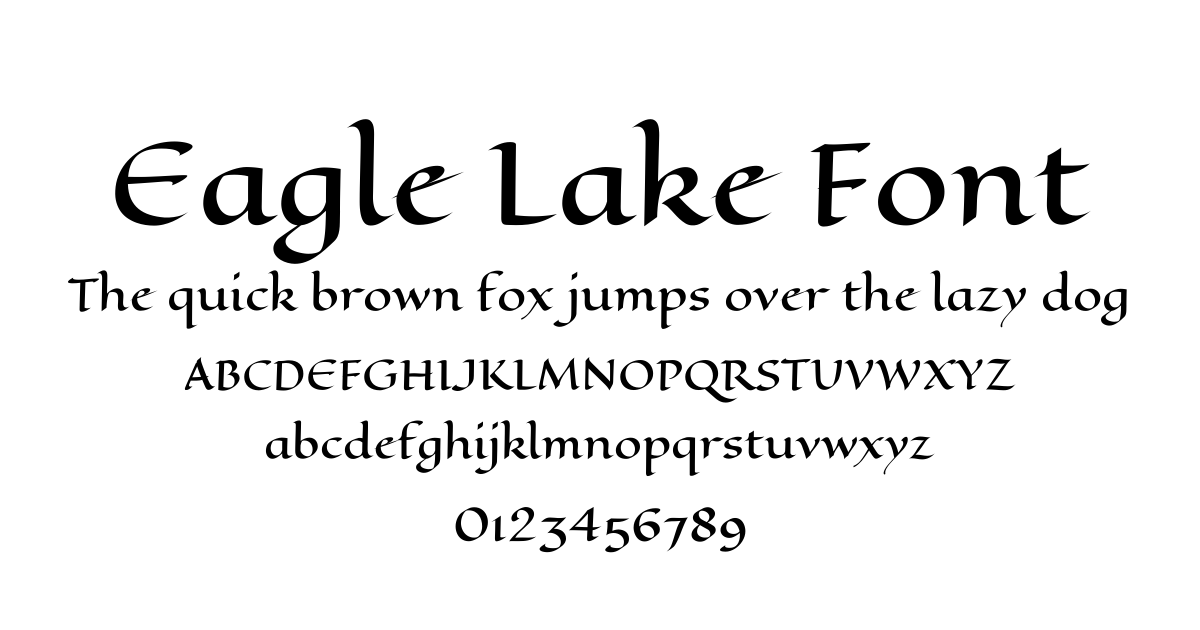 Eagle Lake Font font preview