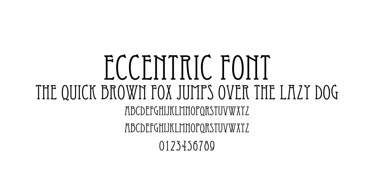 Eccentric Font font preview