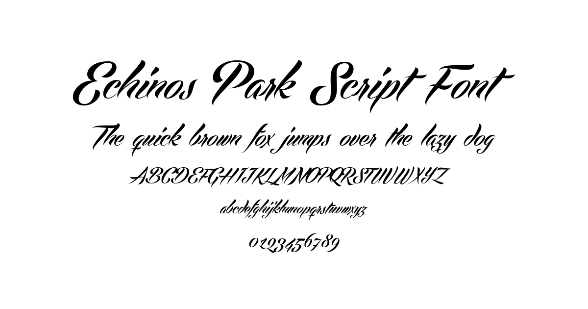 Echinos Park Script Font preview