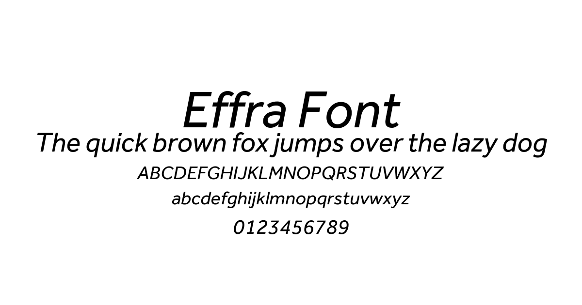 Effra Font font preview