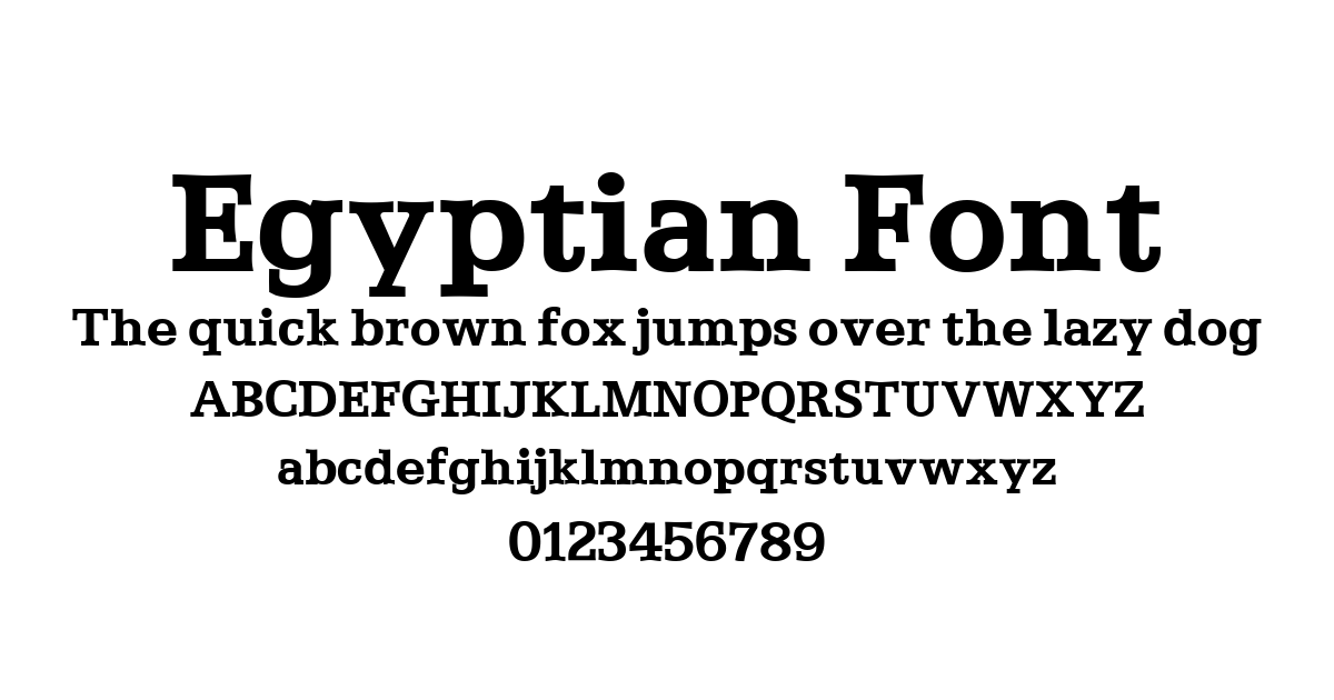 Egyptian Font font preview