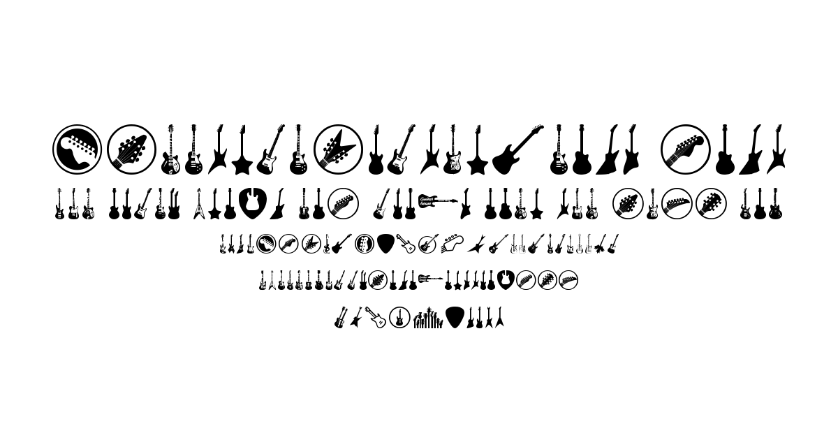 ElectricGuitarIcons Font preview