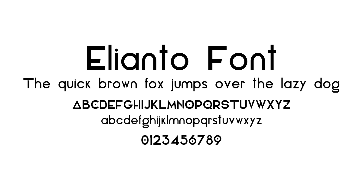 Elianto Font font preview