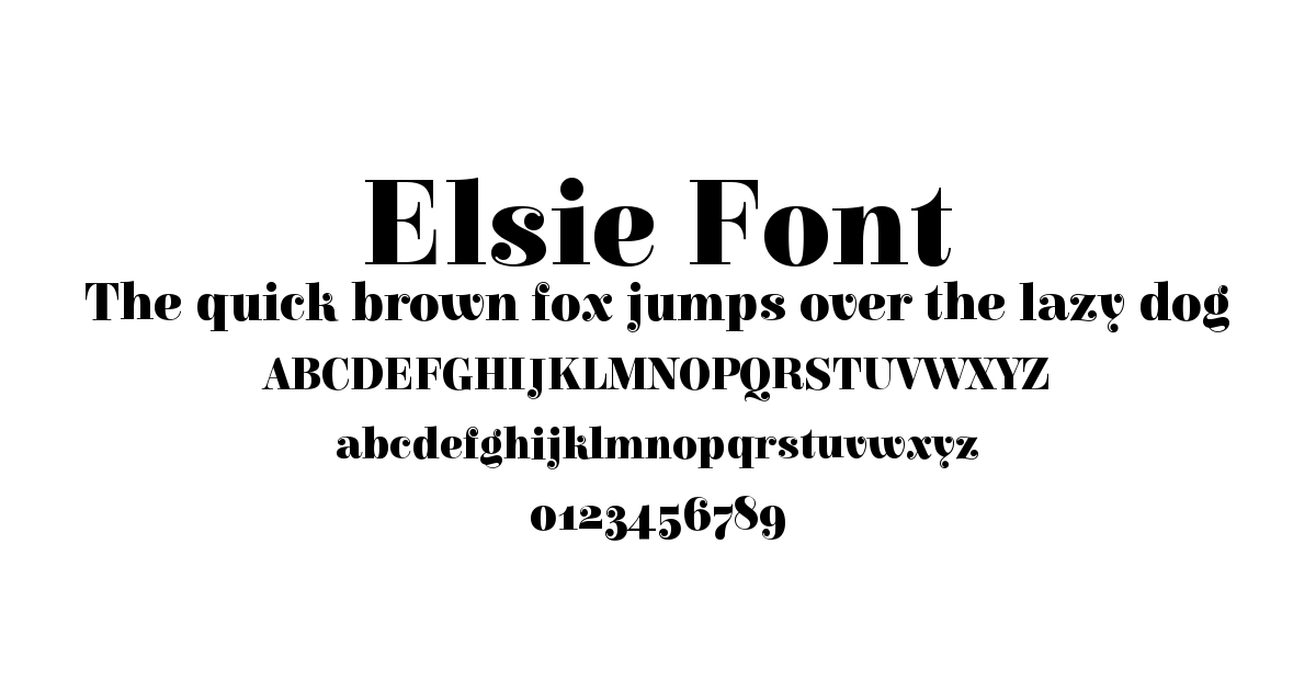 Elsie Font font preview