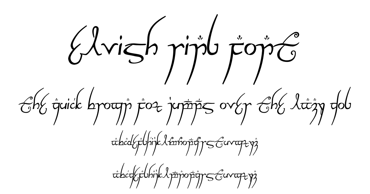 Elvish Ring Font font preview
