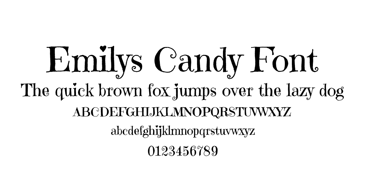 Emilys Candy Font preview