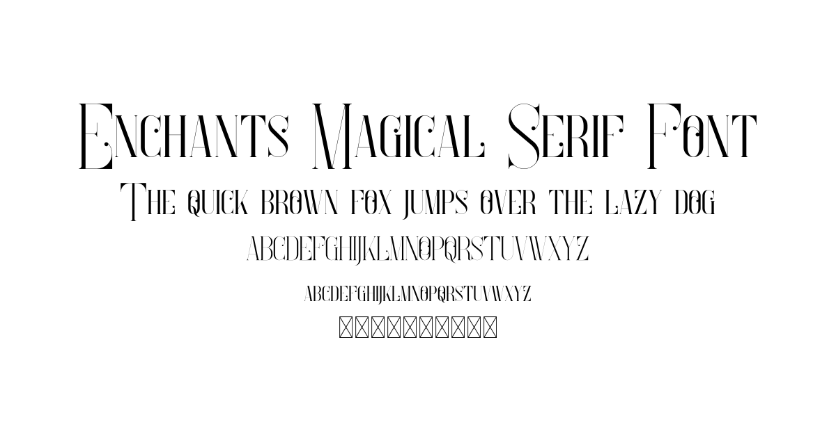 Enchants Magical Serif Font preview