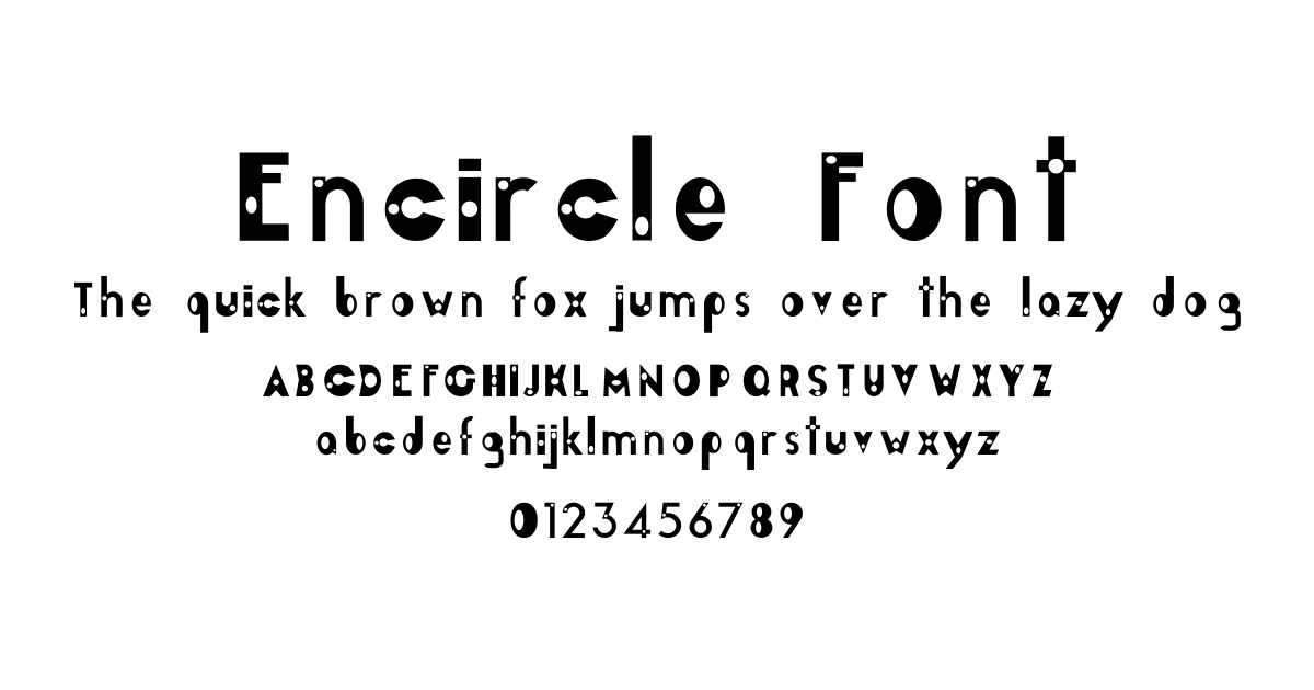 Encircle Font font preview