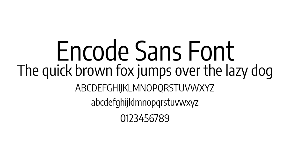 Encode Sans Font font preview