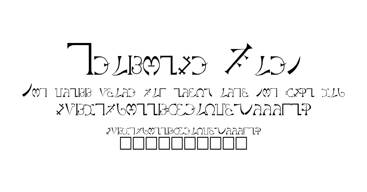 Enochian Font preview