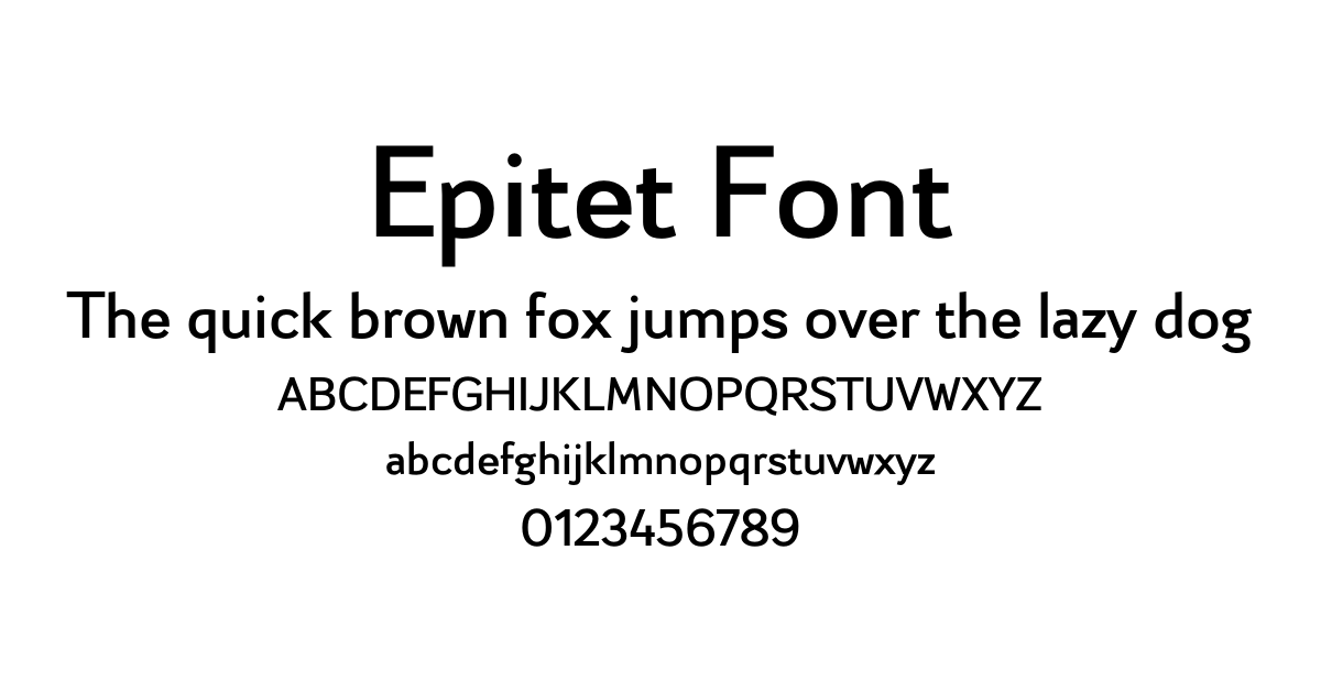 Epitet Font preview