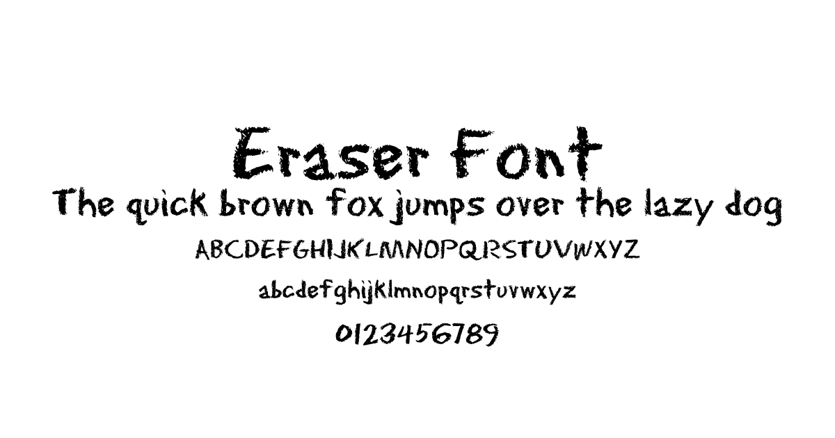 Eraser Font font preview