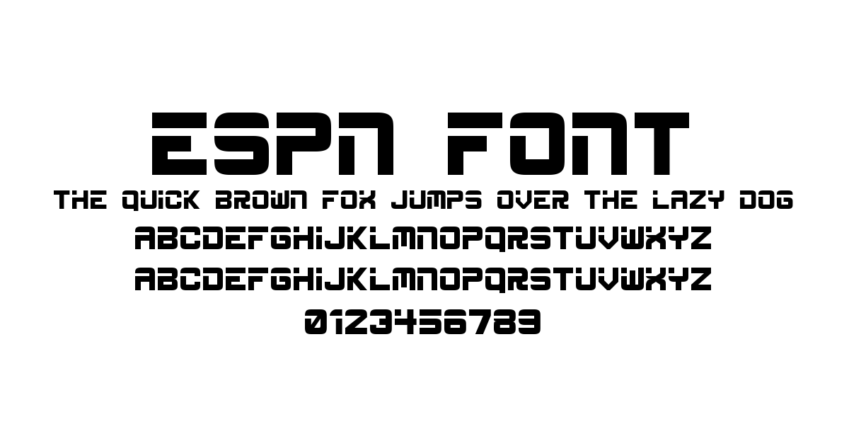 Espn Font preview