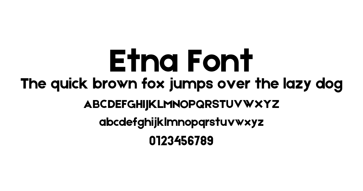 Etna Font font preview