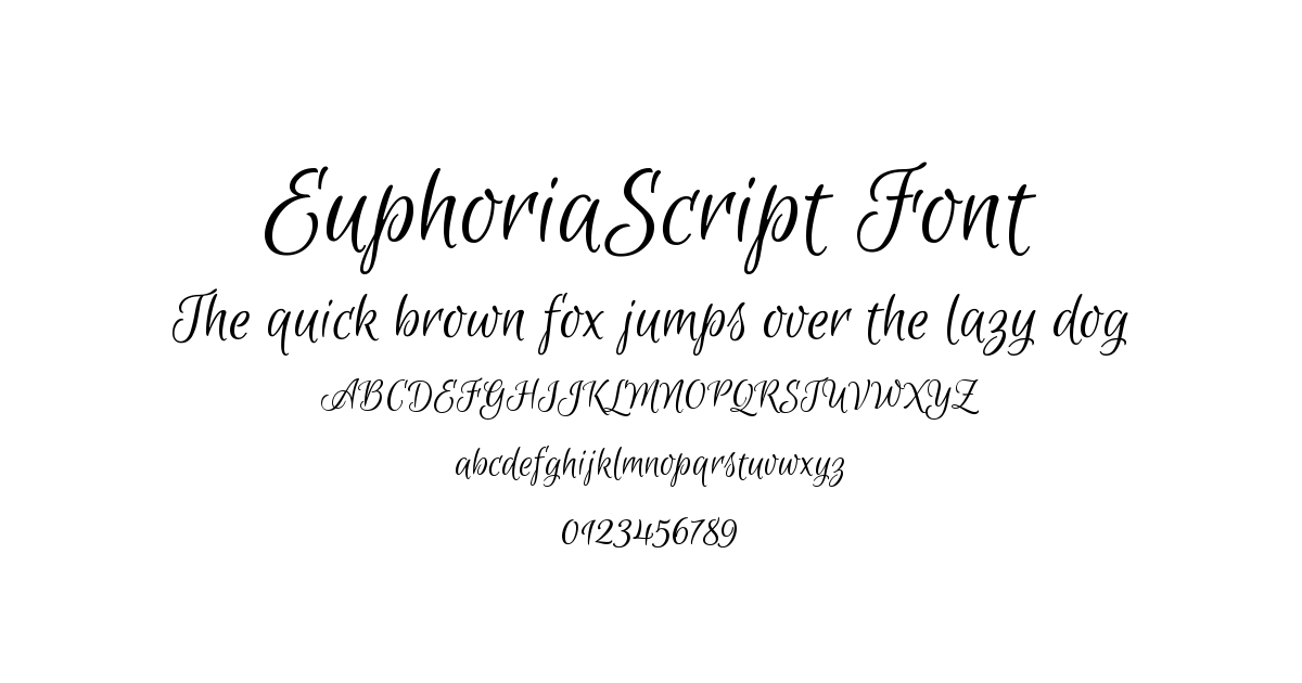 EuphoriaScript Font font preview