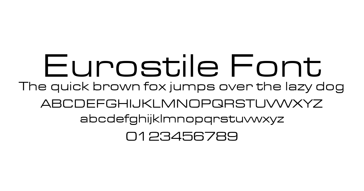 Eurostile Font font preview