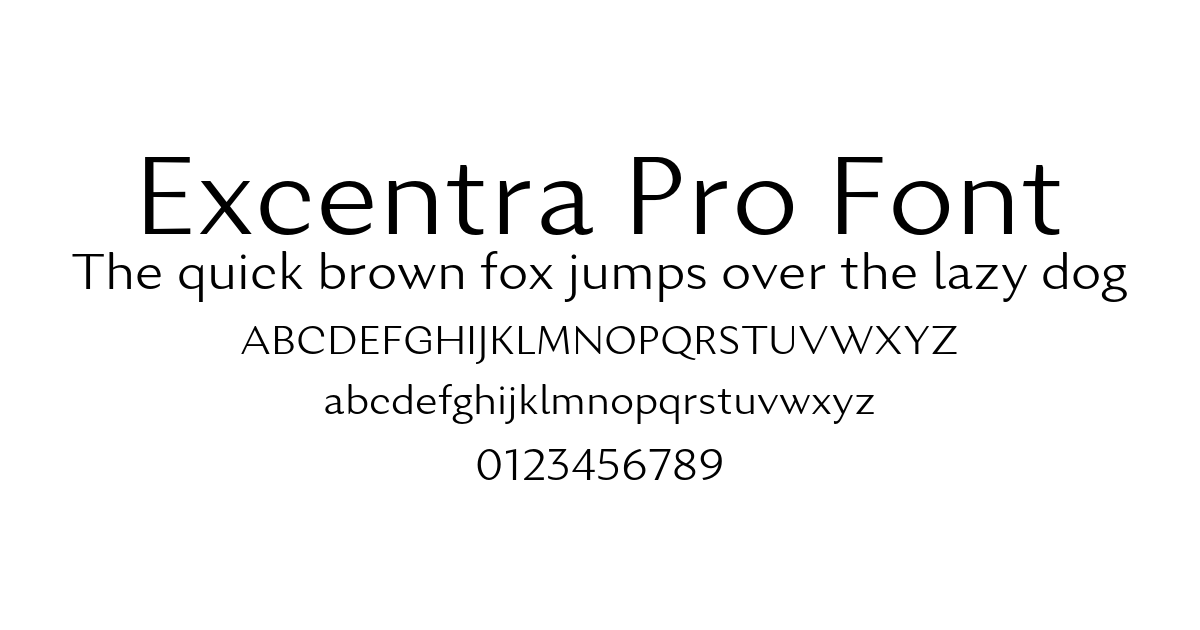 Excentra Pro Font preview