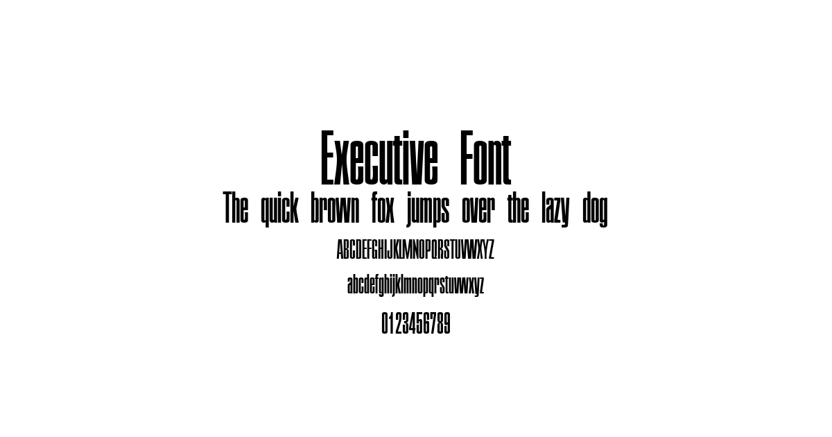 Executive Font preview