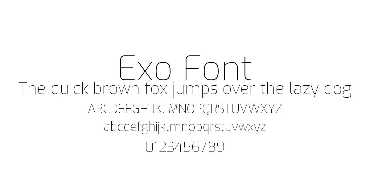 Exo Font preview