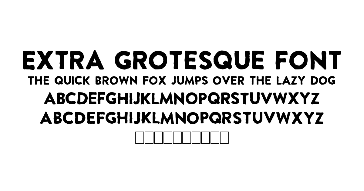 Extra Grotesque Font font preview