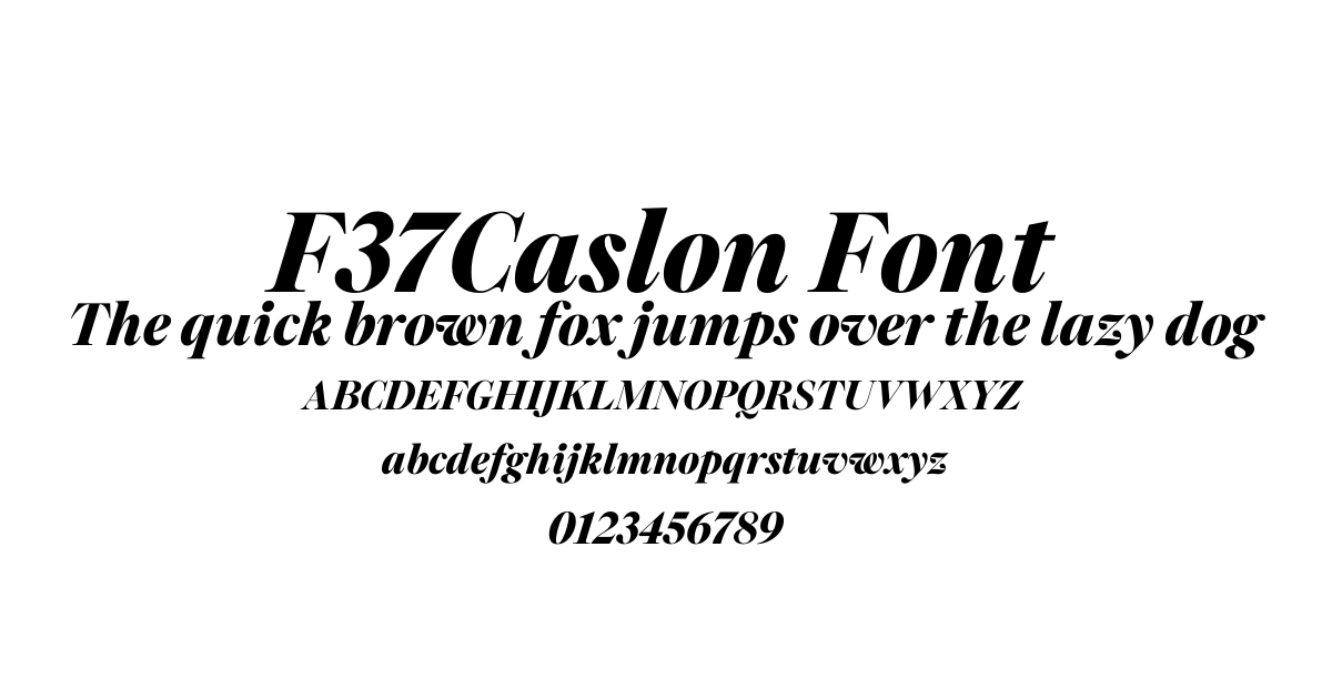 F37Caslon Font preview