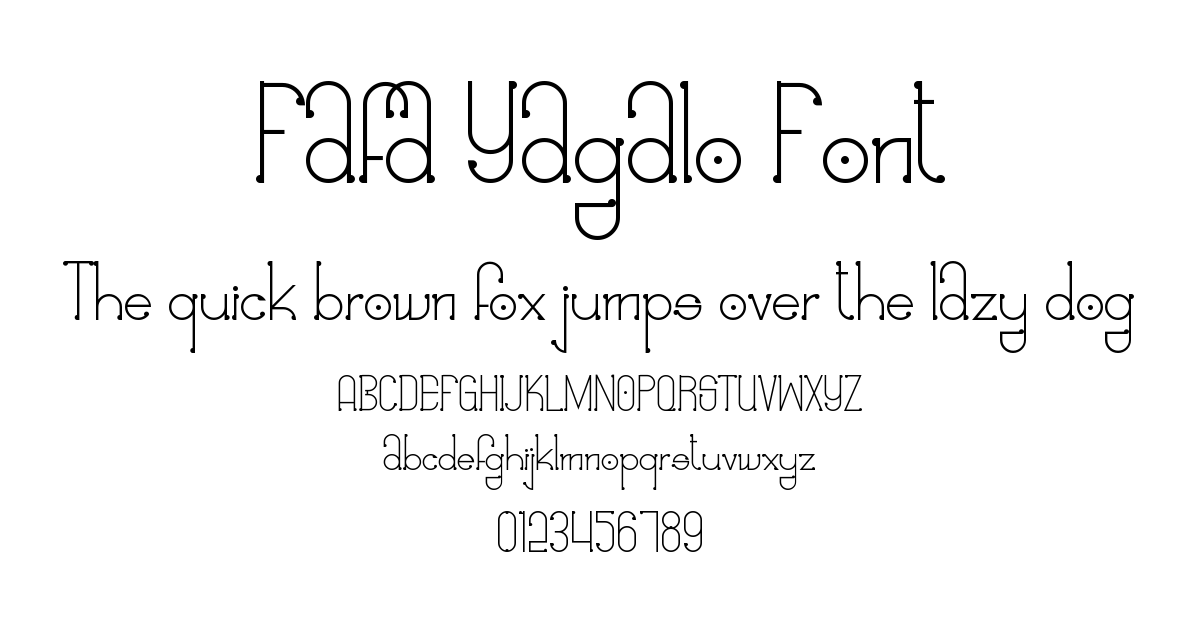 Fafa Yagalo Font preview