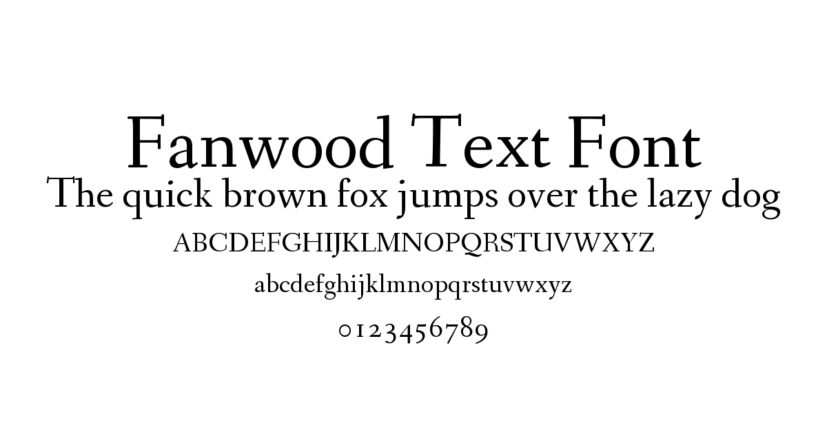 Fanwood Text Font font preview