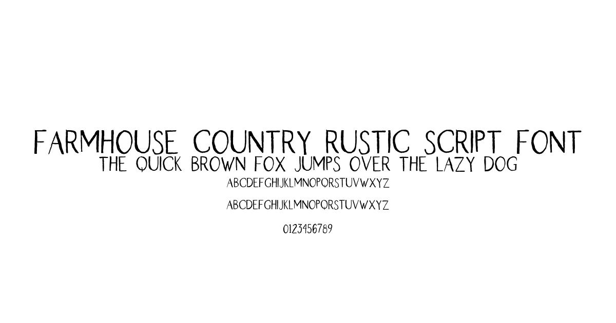 Farmhouse Country Rustic Script Font preview