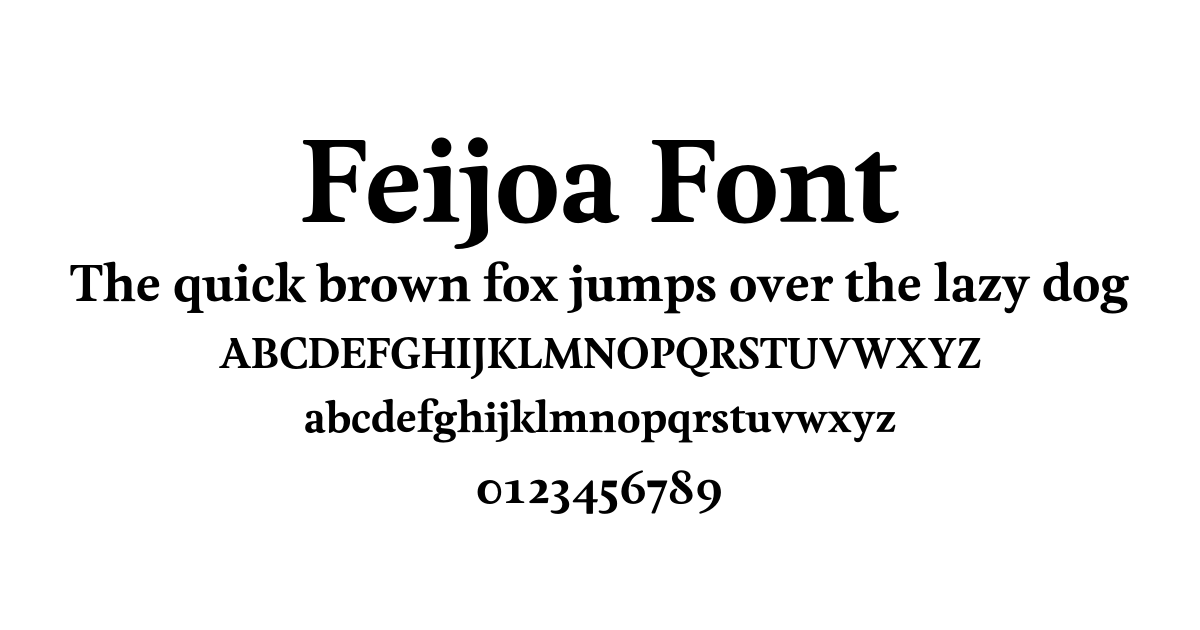 Feijoa Font font preview