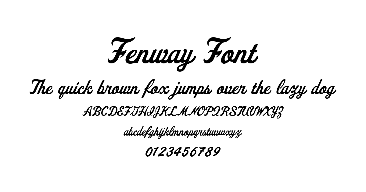 Fenway Font preview