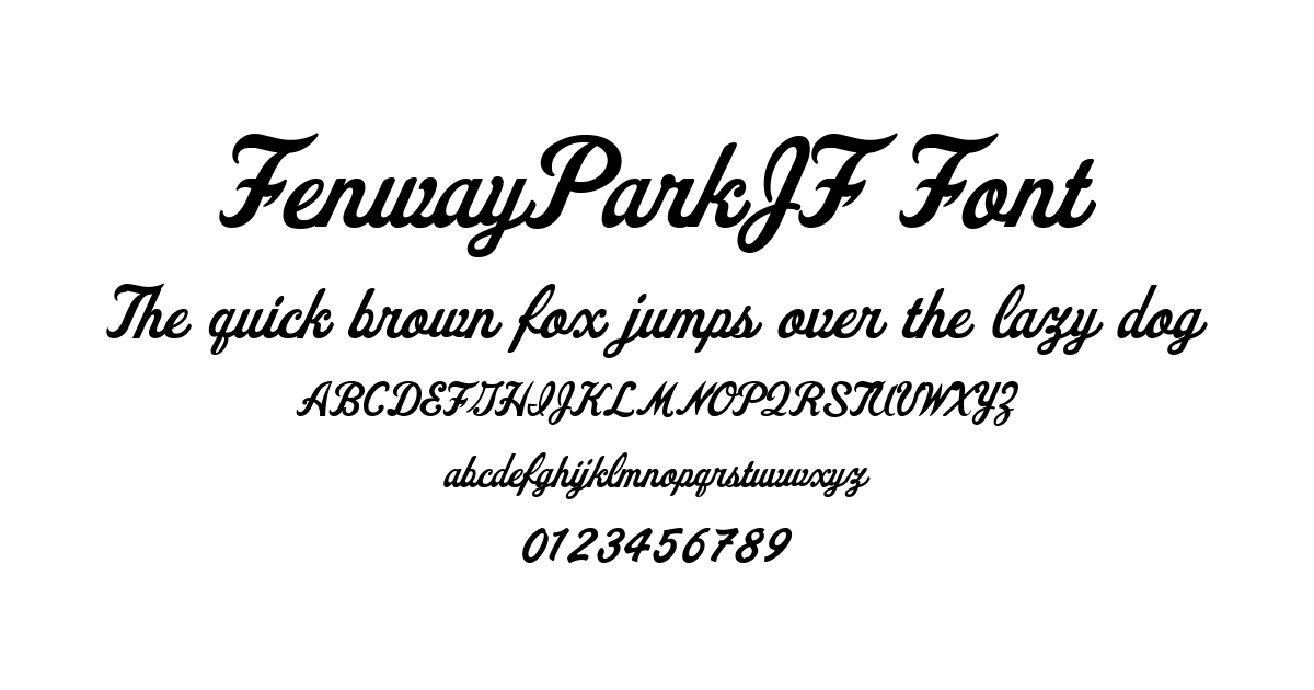 FenwayParkJF Font preview