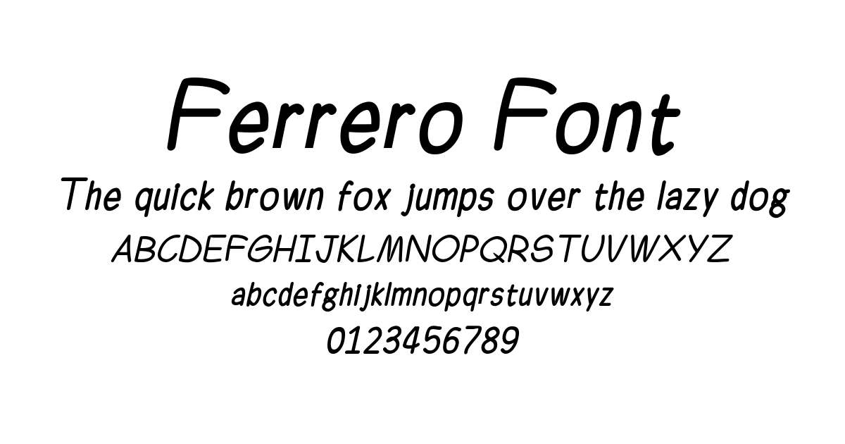 Ferrero Font preview