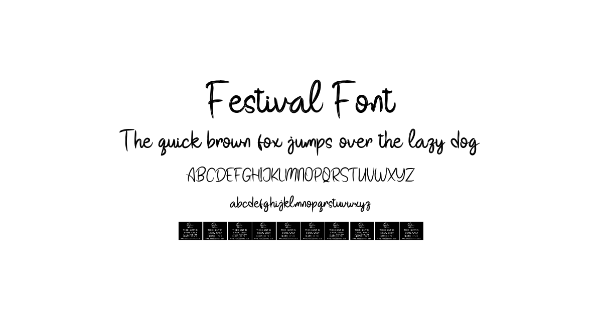 Festival Font preview