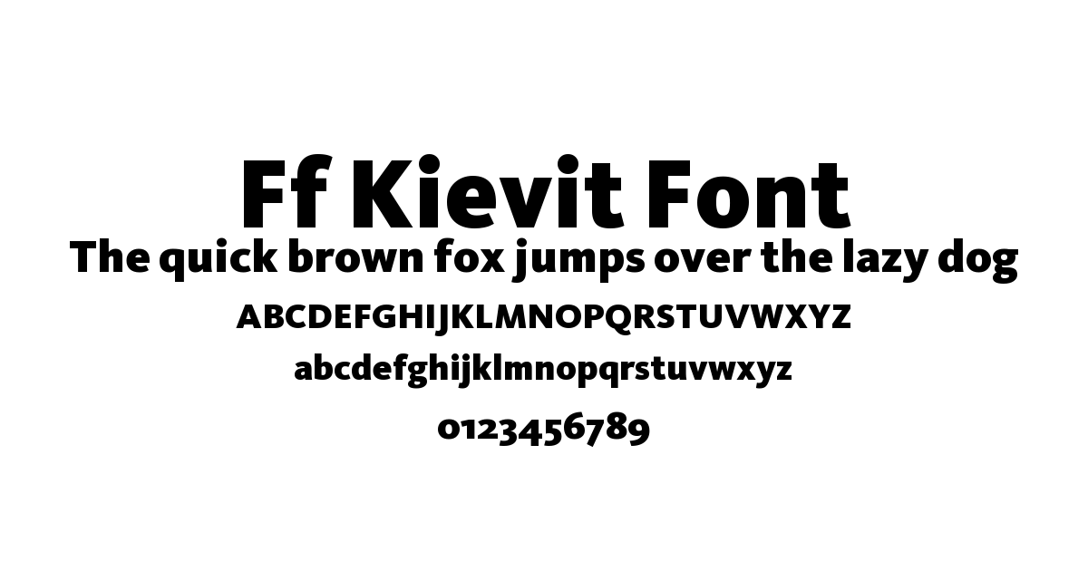 Ff Kievit Font font preview