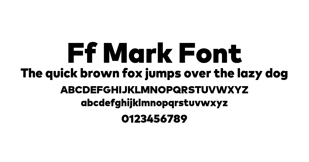Ff Mark Font font preview