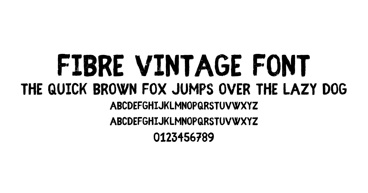 Fibre Vintage Font font preview