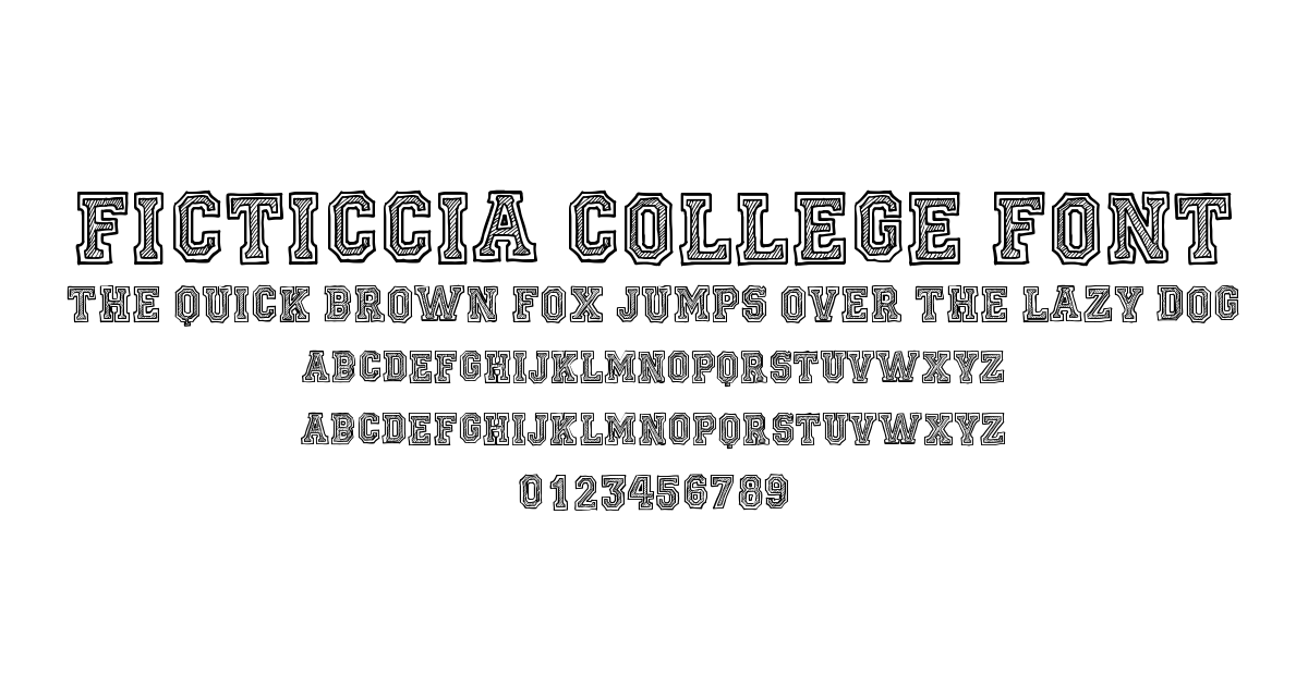 Ficticcia College Font preview