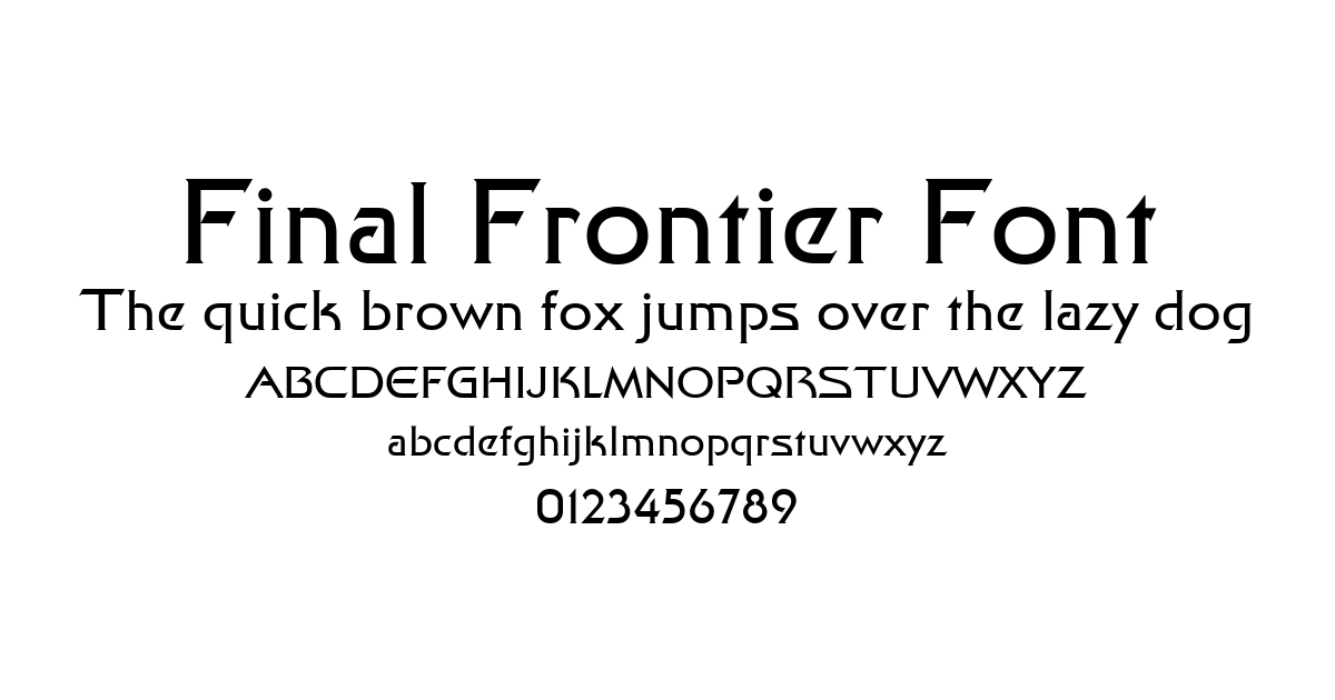 Final Frontier Font preview