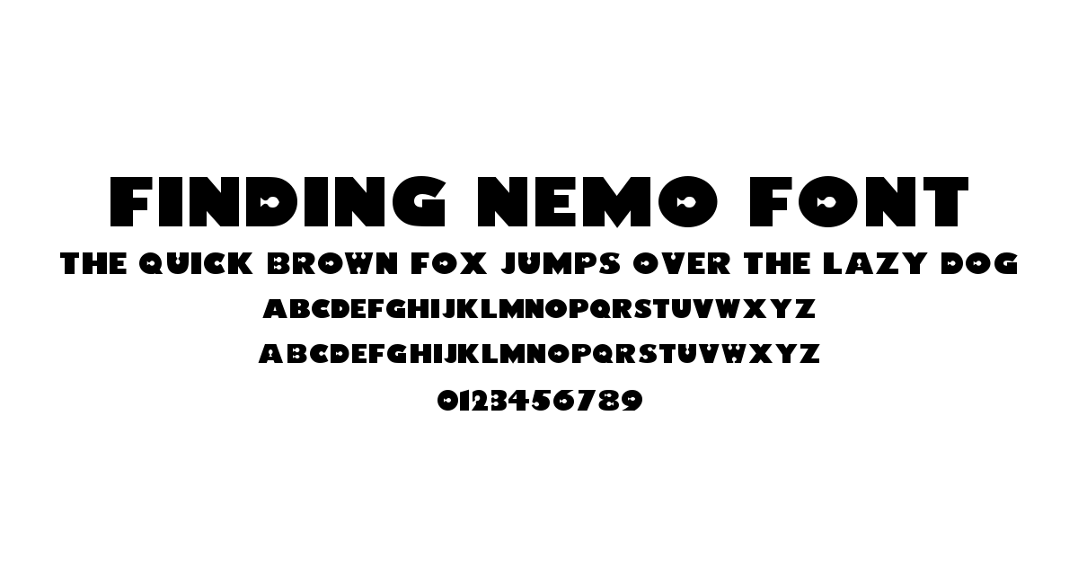 Finding Nemo Font font preview