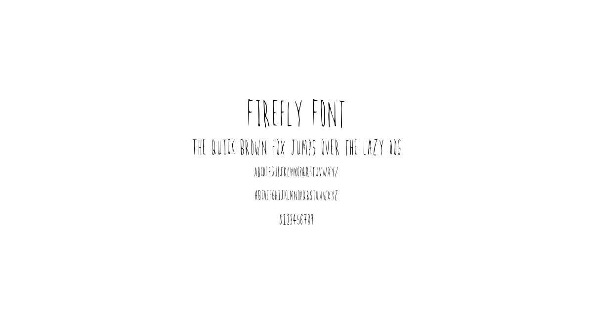 Firefly Font font preview